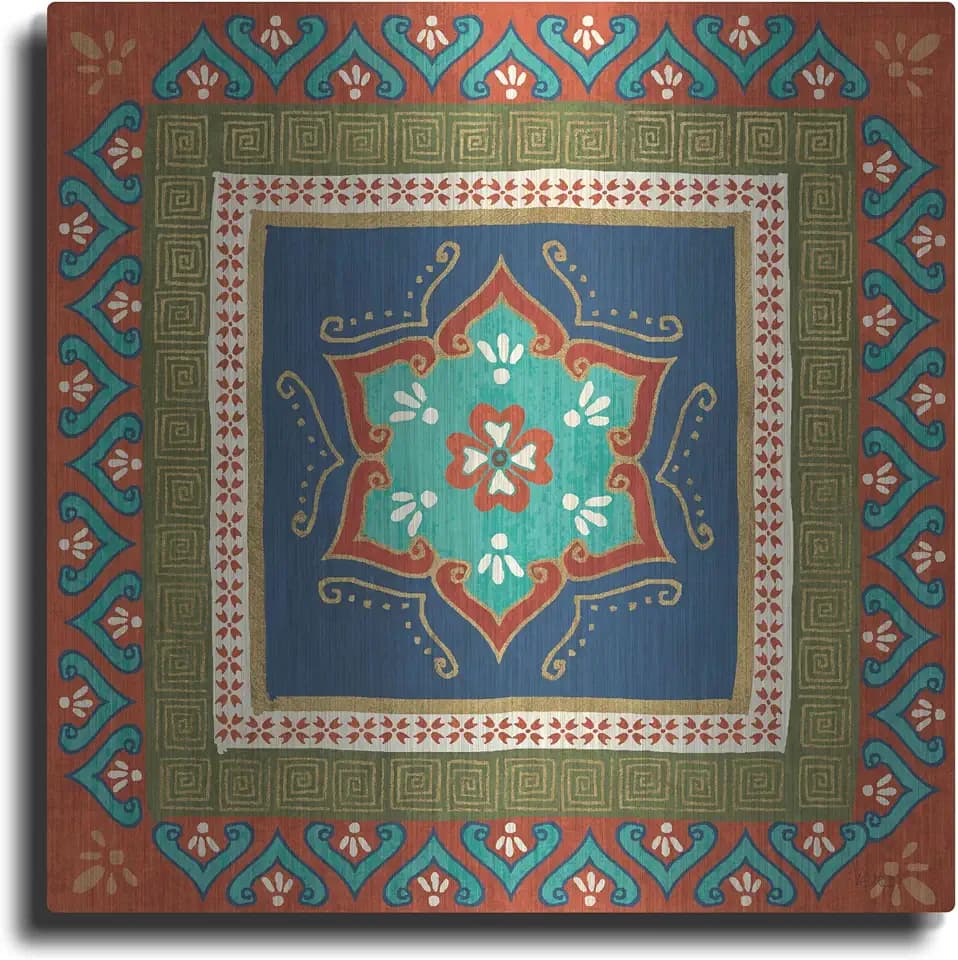 Mexican Fiesta I' by Veronique Charron, Metal Wall Art, 12"x12"