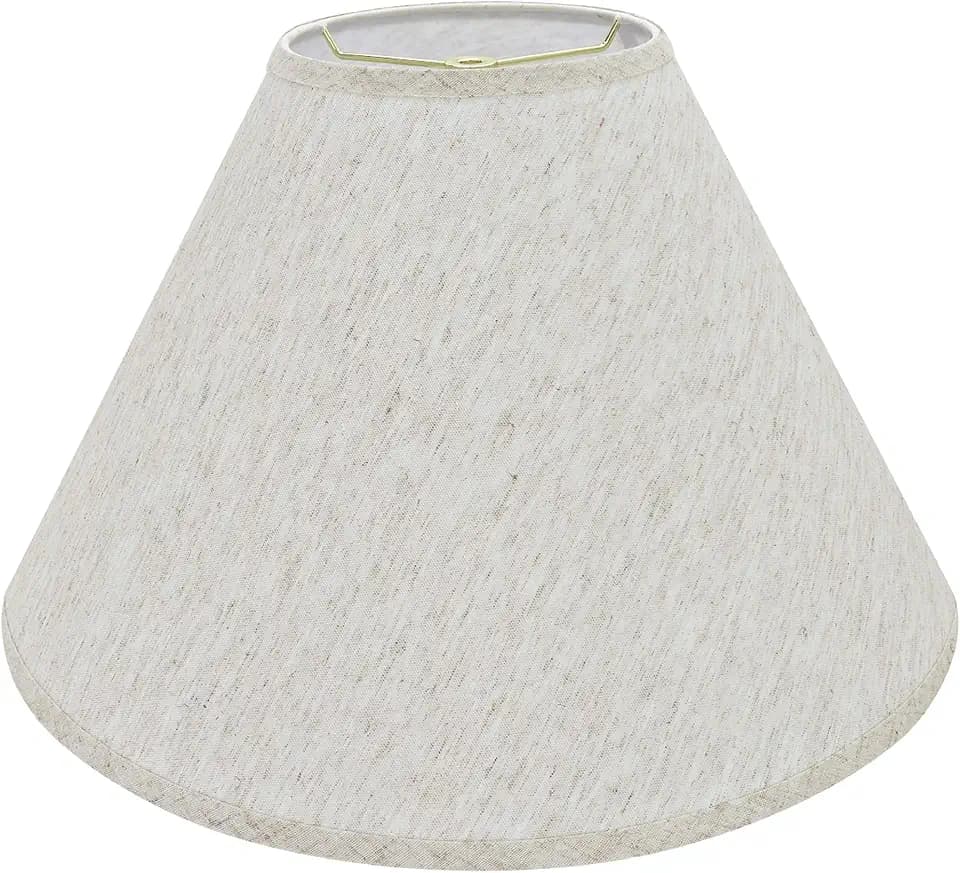 Aspen Creative 32772 Transitional Hardback Empire Shaped Spider Construction Lamp Shade in Flaxen, 18" wide (7" x 18" x 12 1/2")