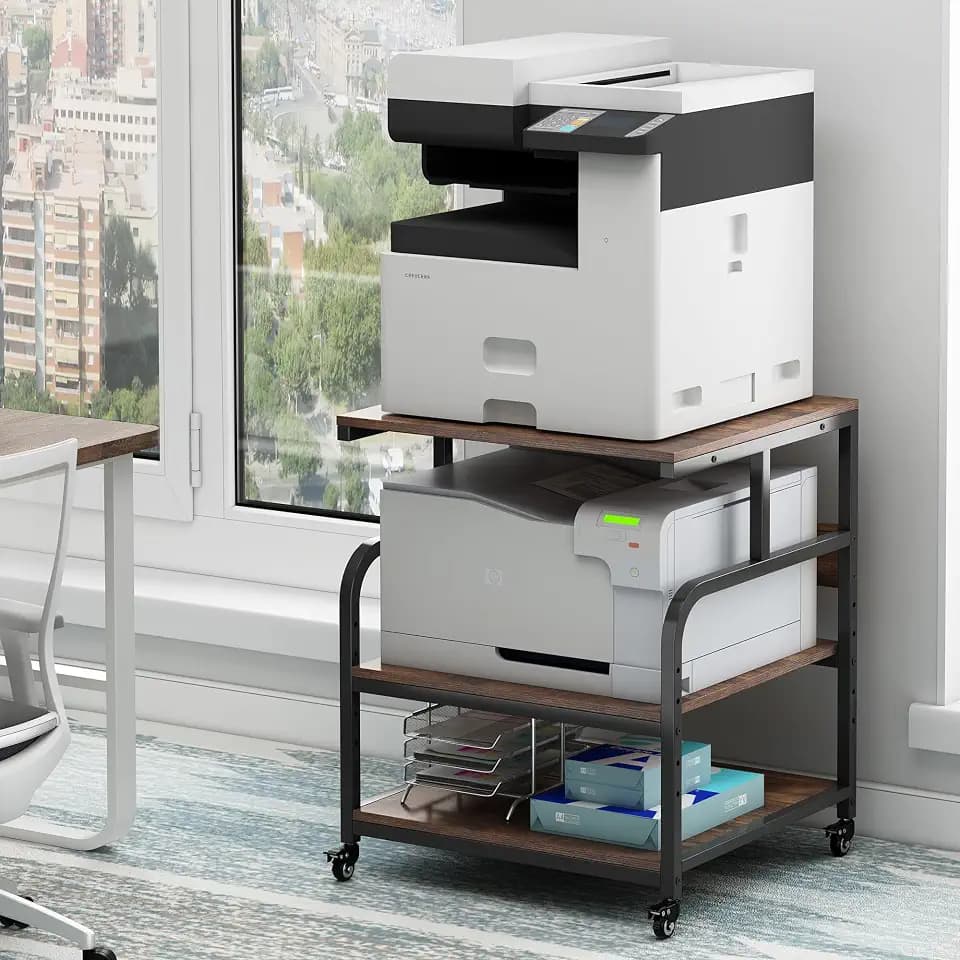 Fannova Extra Large 3D Printer Stand Table with Adjustable Storage Shelf