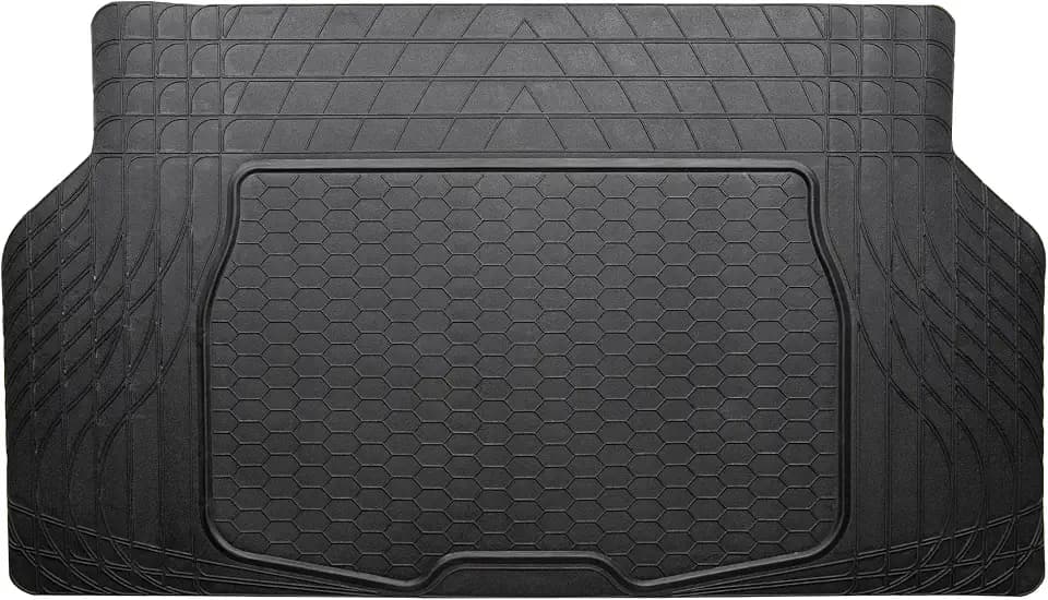 Armor All 78919 Schwerlast Gummi Kofferraum Cargo Liner Fußmatte Trim to Fit für Auto, SUV, SUV und LKW, schwarz