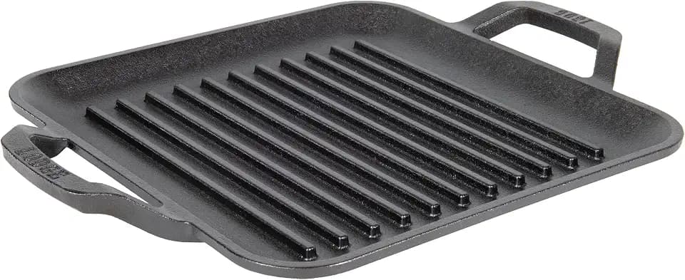Lodge Chef Collection 11 Inch Pre-Seasoned Cast Iron Square Grill Pan