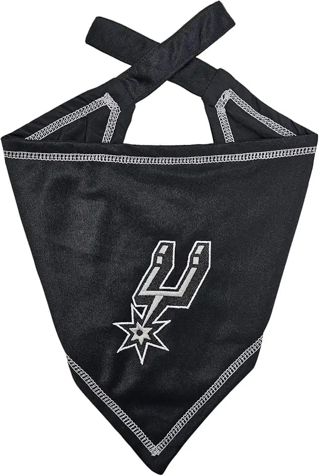 Pets First NBA San Antonio Spurs TIE Bandana, Size Small/Medium. Dog Bandana Scarf Bib for Pet Cat Dog. The Ultimate Game-Day, Party Bandana