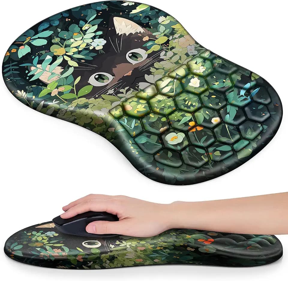 Mouse Pad with Wrist Rest, Canjoy Ergonomic Wrist Support with Massage