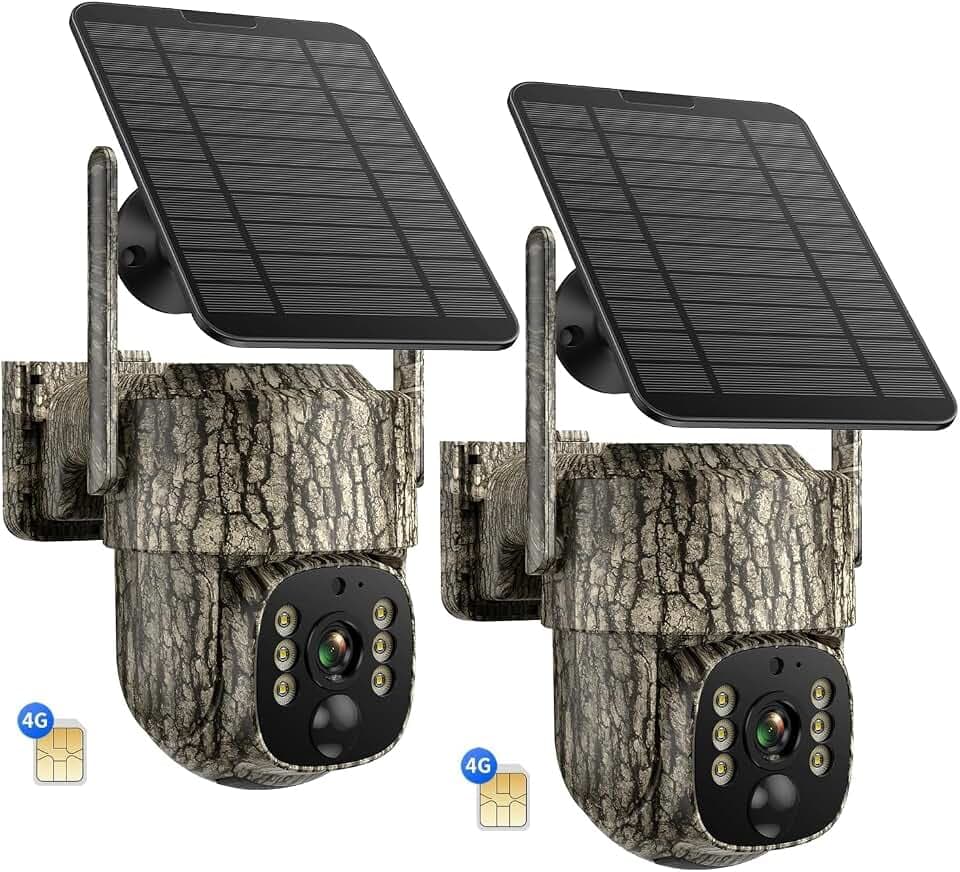VOOPEAK Trail Camera, 4G LTE Cellular Game Cameras with 360° Live Streaming