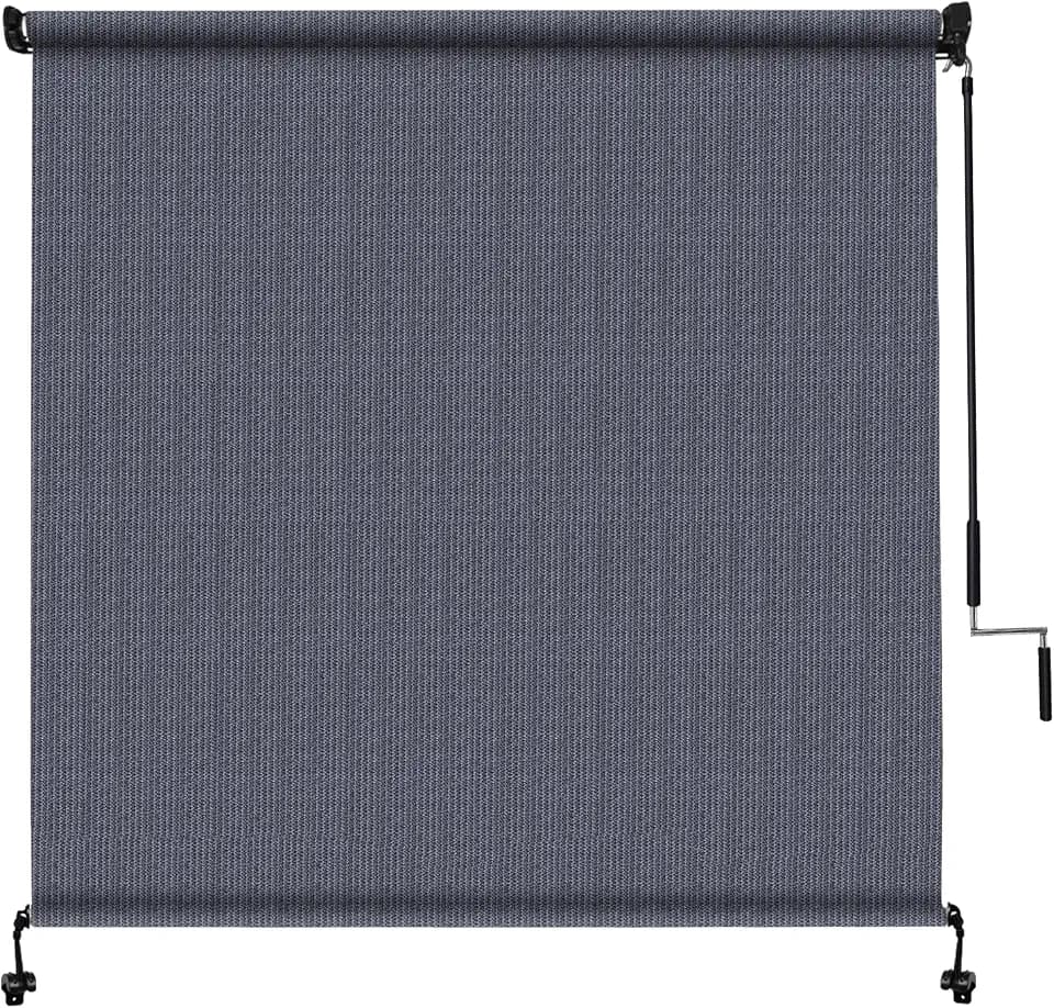 Amagenix Outdoor Roller Shades, Patio Shades Roll Up Blinds for Porch