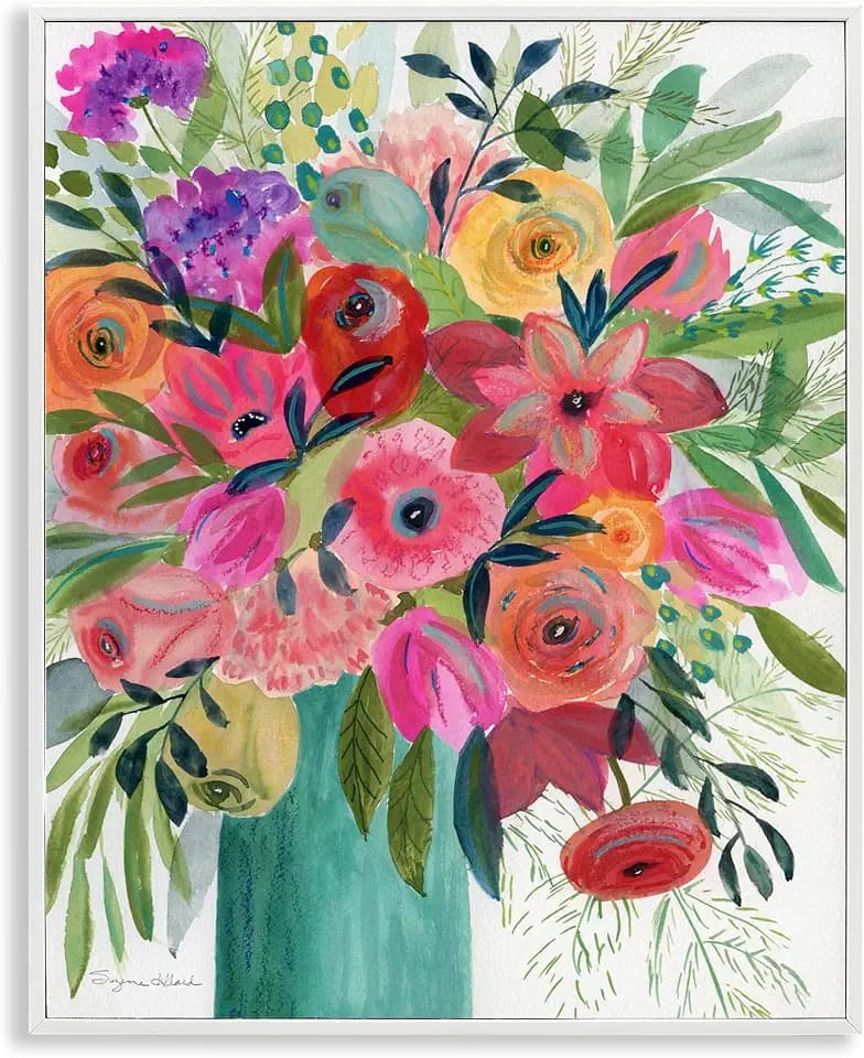 Bold Floral Bouquet, 16 x 20 Inch Framed Giclée Print