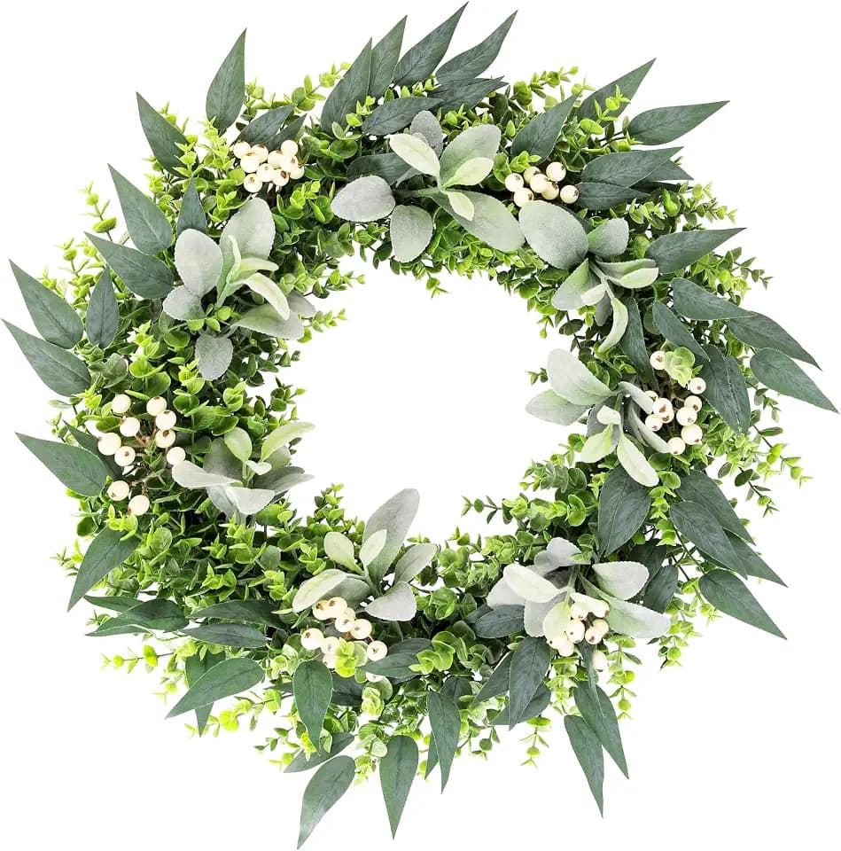 26" Artificial Eucalyptus Wreath for Front Door