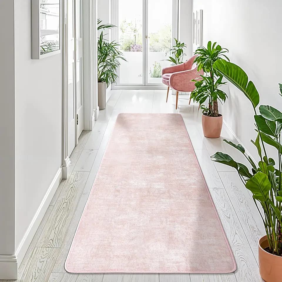 LIANLAM Washable Runner Rugs(Pink,2x6)