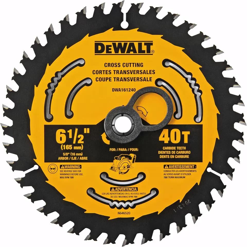 DEWALT Circular Saw Blade, 6 1/2 Inch, 40 Tooth, Framing (DWA161240)