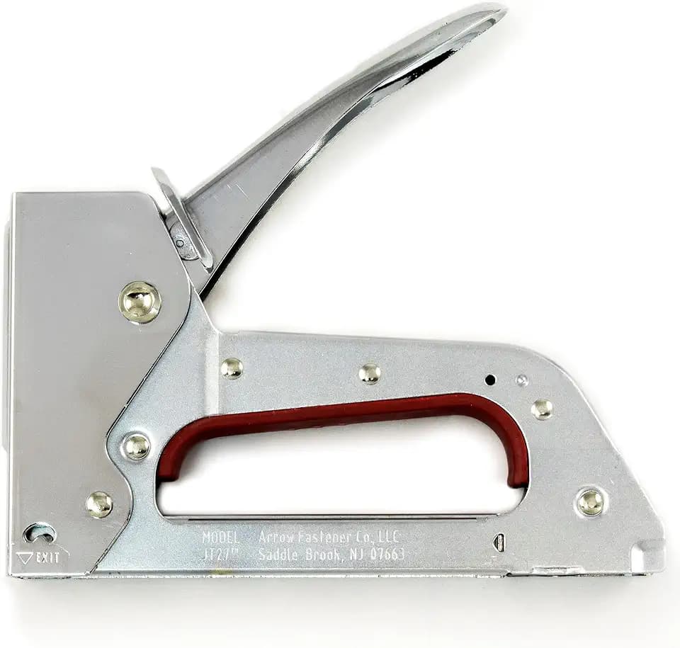 Arrow JT27 Light Duty Staple Gun for Upholstery, Crafts, Office, Fits 1/4", 5/16”, or 3/8" Thin Wire Staples.