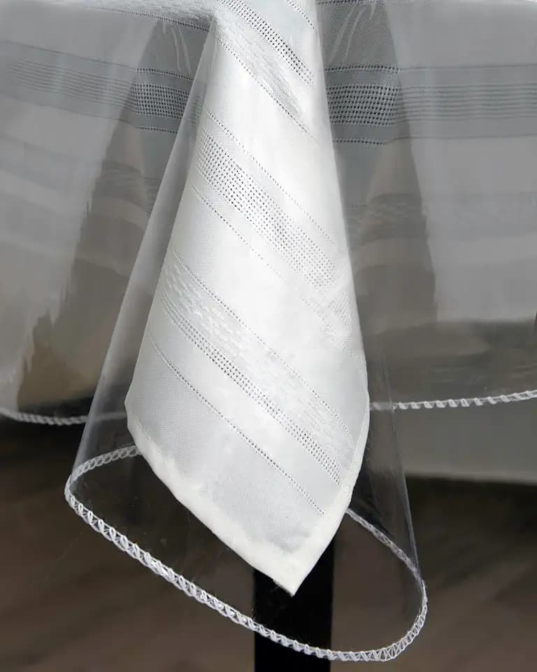 Broder Heavy Duty Clear Plastic Table Cover Protector Rectangle 52x70 – Waterproof, Oil Proof, Wipeable Vinyl Tablecloth Protector, Thick PVC, for Dining Room, Kitchen, Desk, Office, Everyday Use