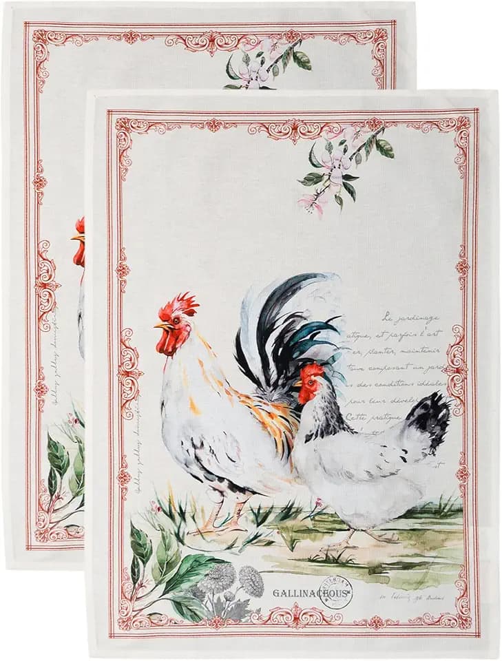 Maison d' Hermine Kitchen Towels Set of 2 Reusable 100% Cotton 27.50" x 20"