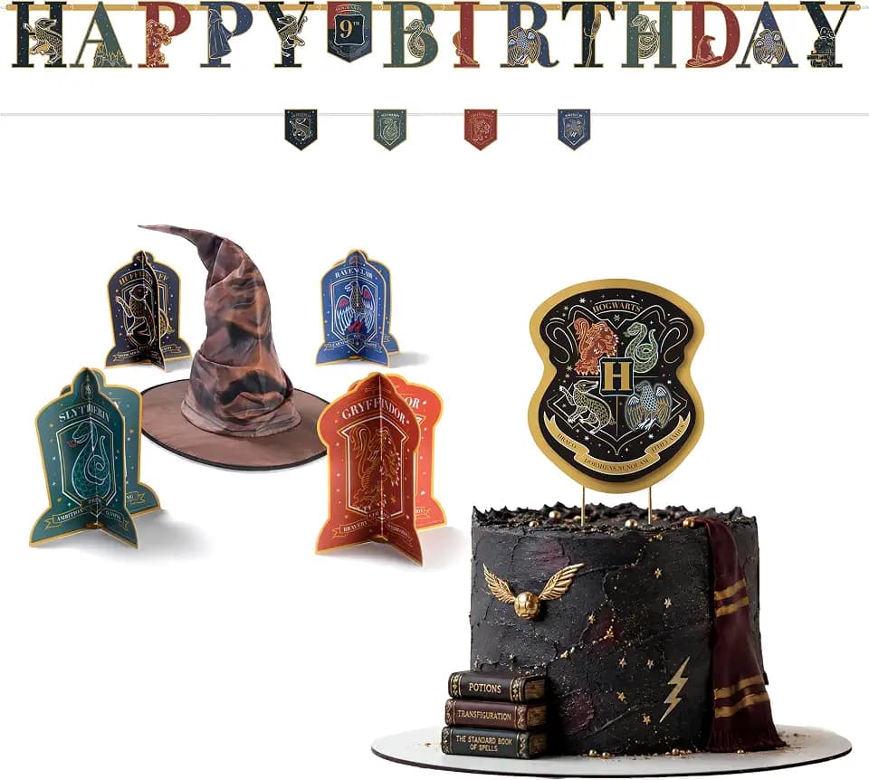 Party City Officially Licensed Warner Bros. Harry Potter Pre-K/Kindergarten Birthday Decor Kit