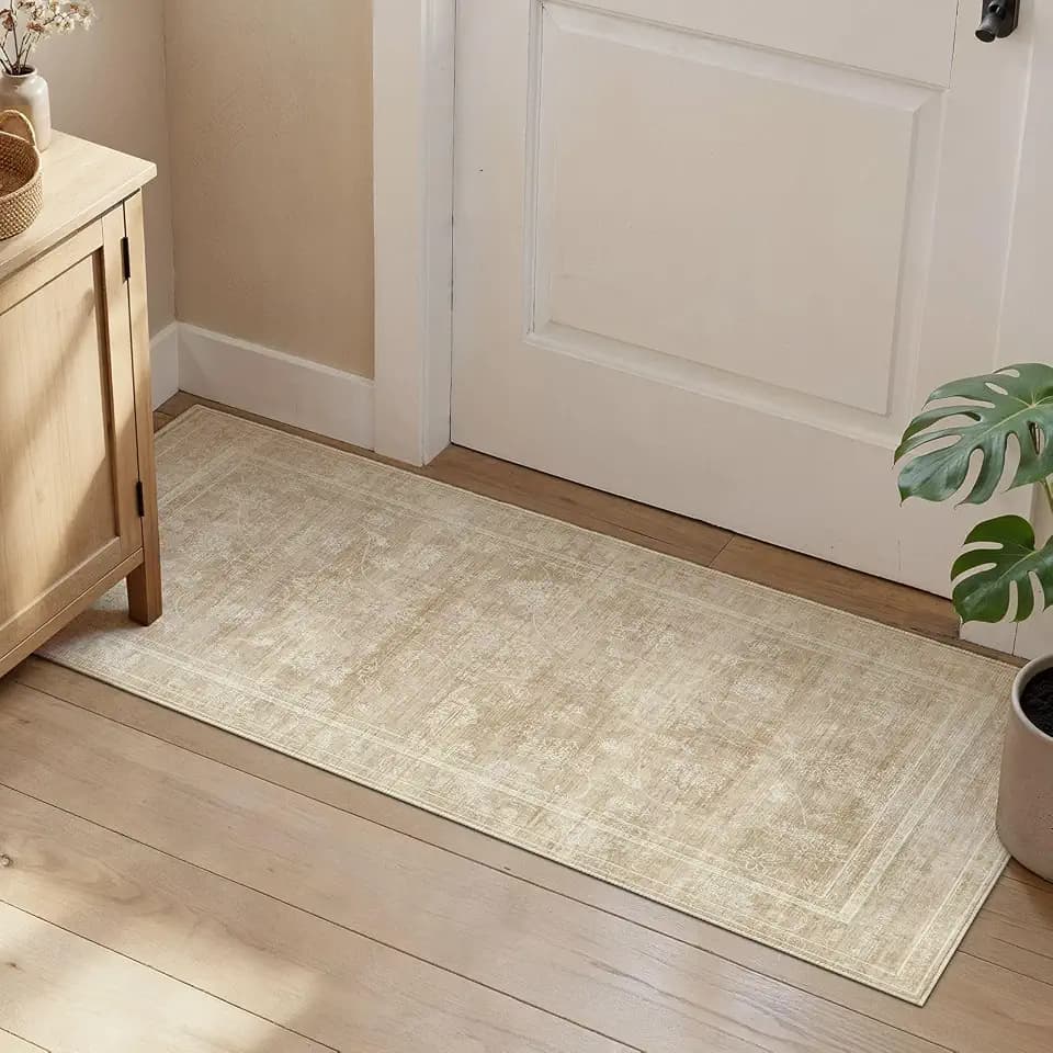 UERMEI 2x5 Hallway Washable Runner Rug: Vintage Distressed Home Decor Rug