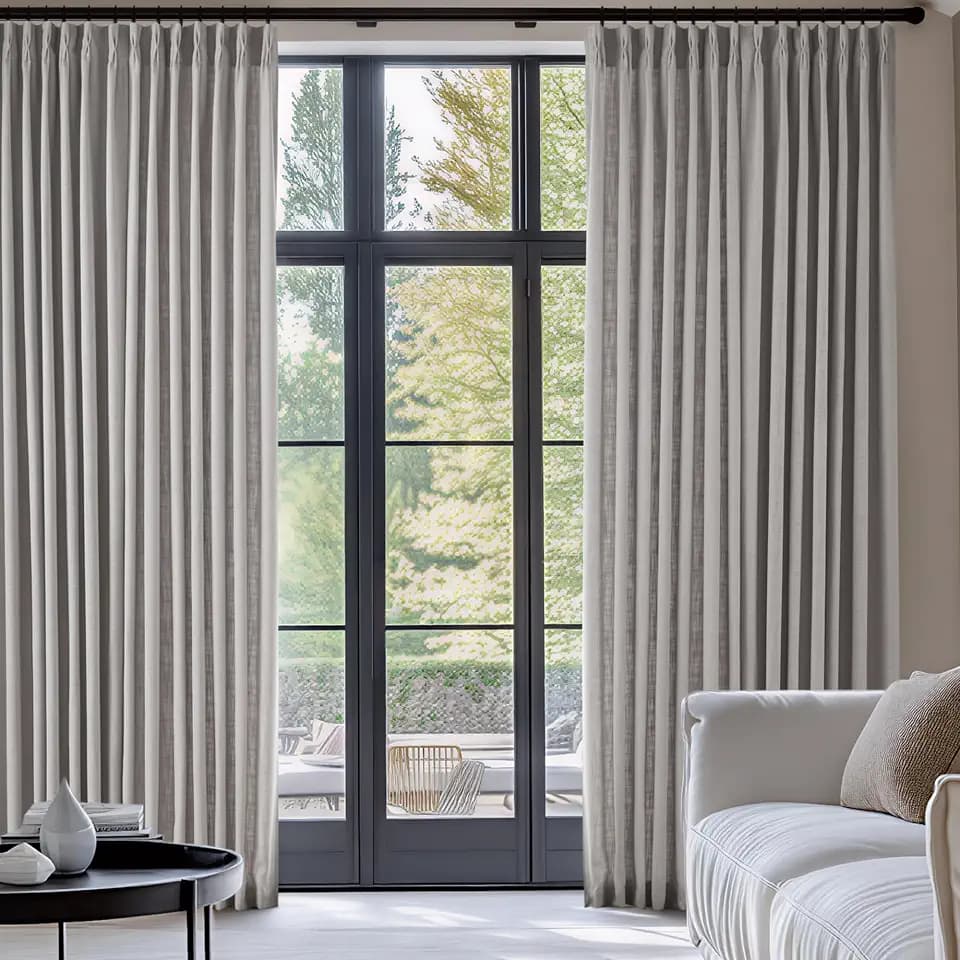 Madison Park Pinch Pleated Curtains, Soft Light Filtering 2-PK 40x102 Grey