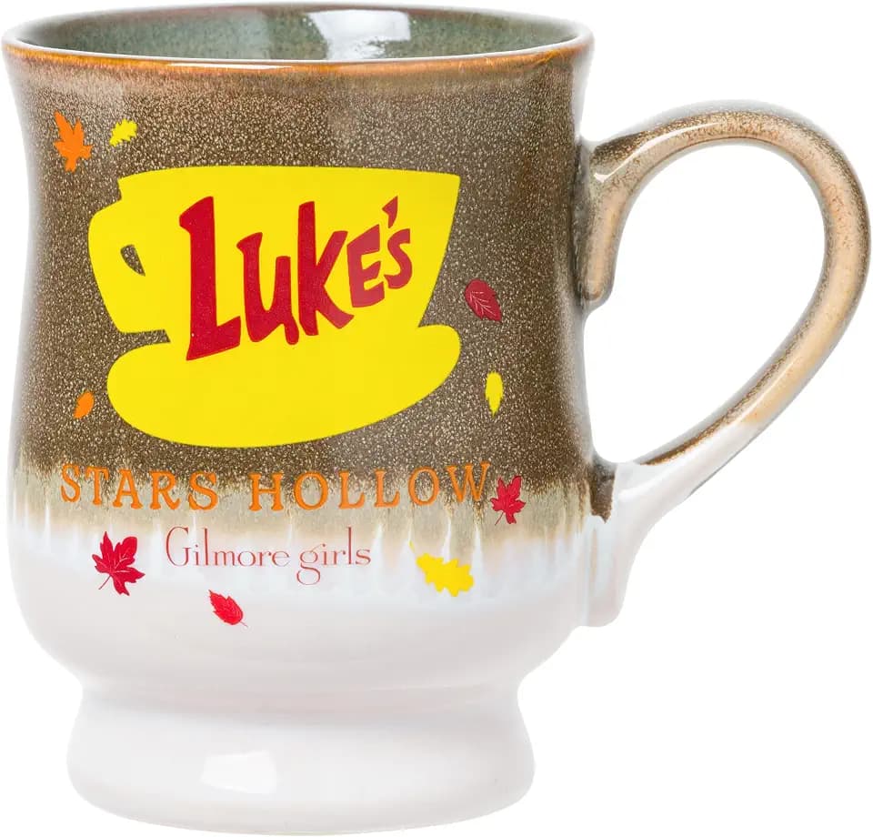 Silver Buffalo Gilmore Girls Luke's, Reactive Glaze Footed Mug, 20oz
