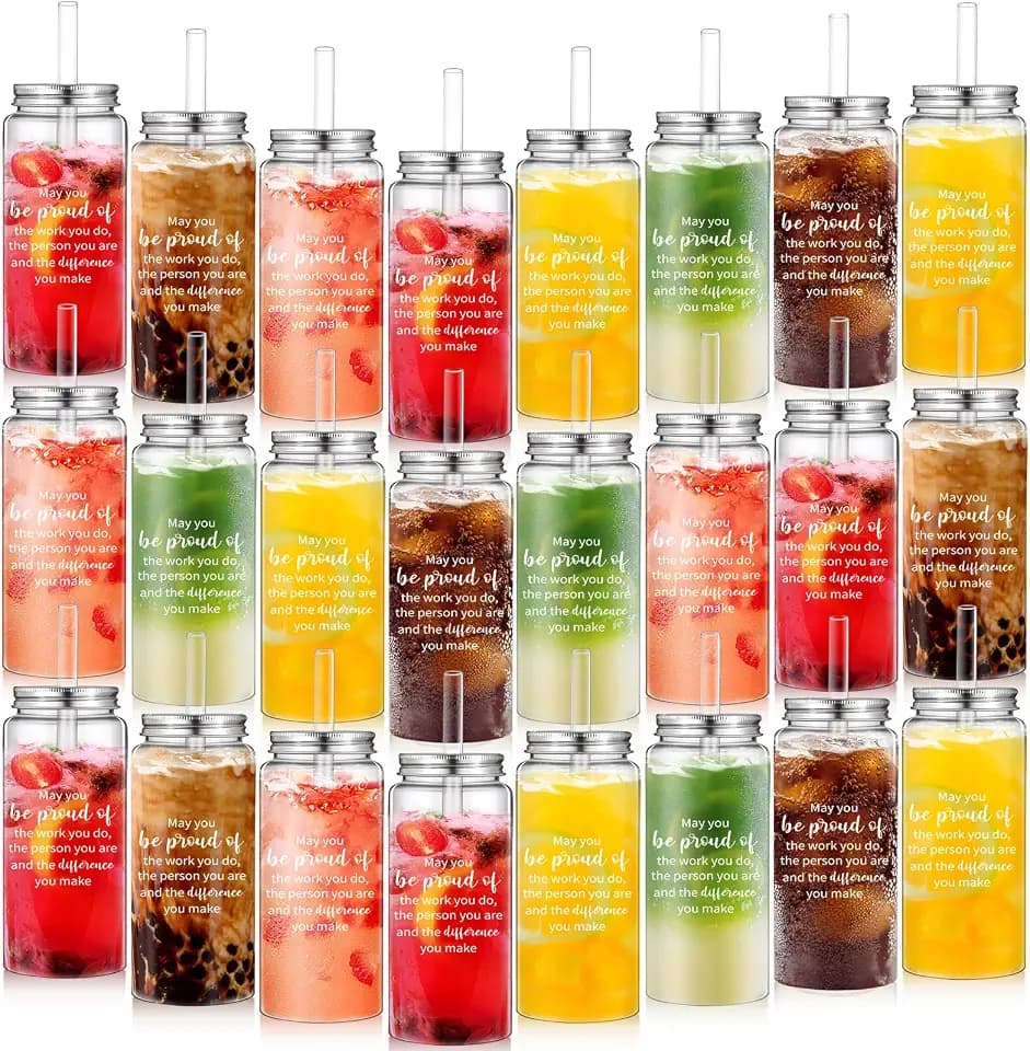 Pickmesh 24 Pcs Appreciation Plastic Cups Gift 13.5 oz for Staff, May You