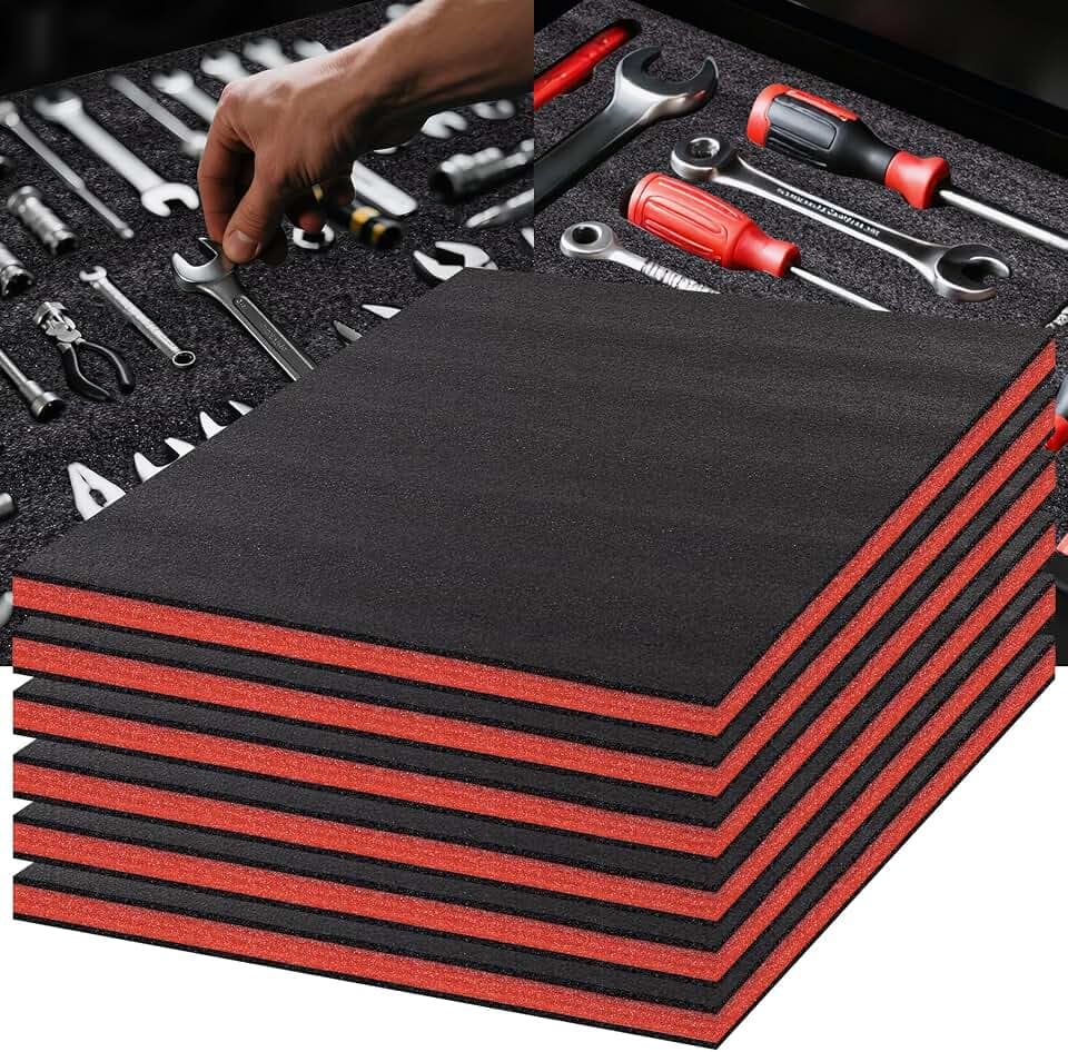 Tool Box Foam, 6Pack 22x18x1 inch, Foam Inserts for Cases