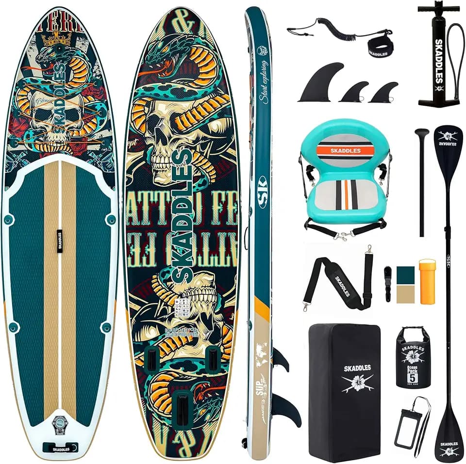 10’6’’Inflatable Stand Up Paddle Board with Beginners SUP Accessories