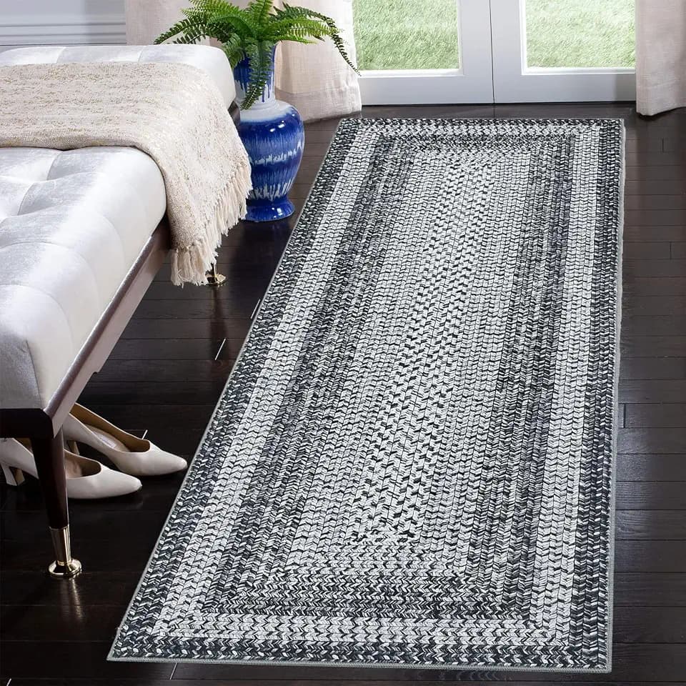 RUGSREAL Washable 2x10 Runner Rug for Hallway Kitchen Modern Runner Rugs