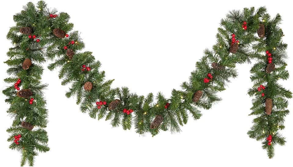 National Tree Company 9ft Pre-Lit Crestwood Spruce Christmas Garland