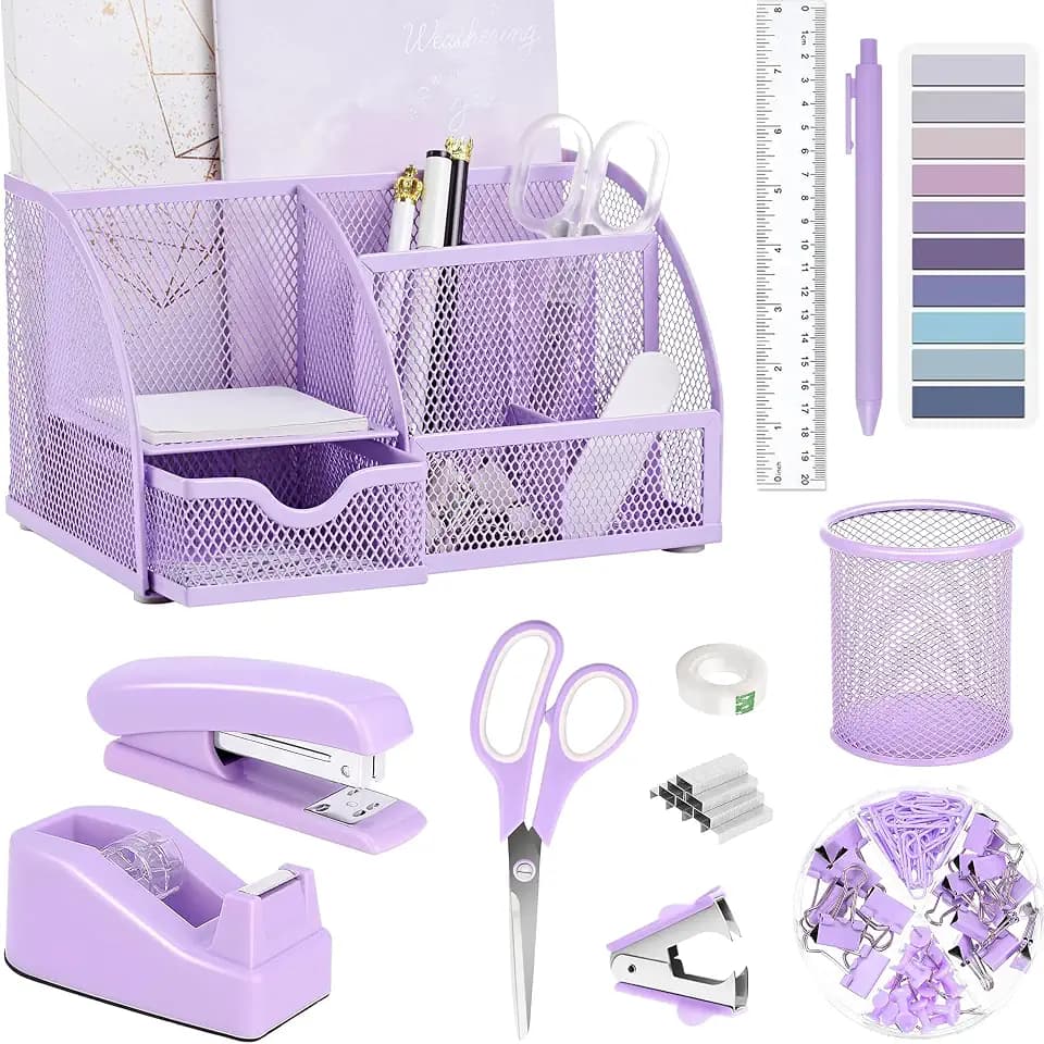 Scindaly Office Desk Accessories 12-Piece & Desk Organizers and Accessories