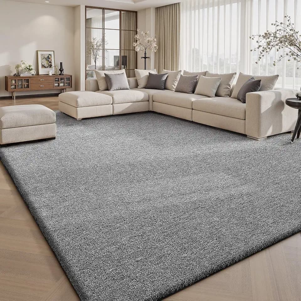 Sour Lemon 8x10 Area Rugs for Living Room Bedroom, Large Rug Carpet Grey