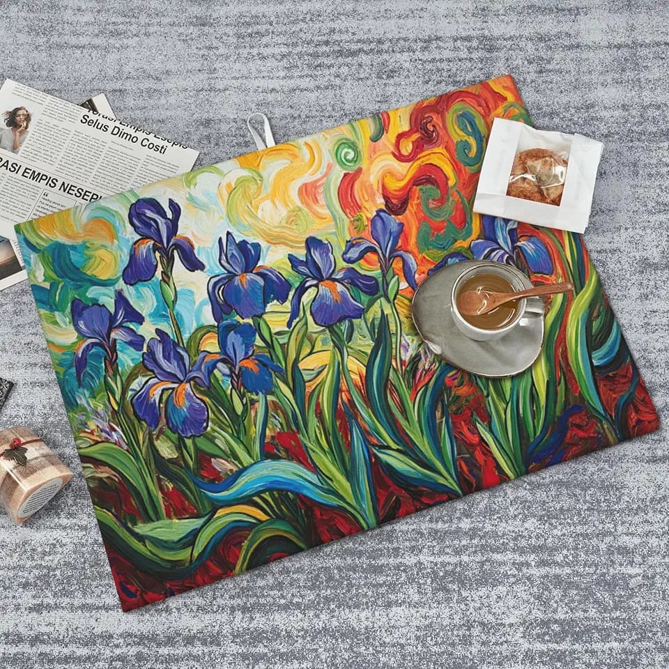 watercolor Flowers Dish Drying Mat for Kitchen Counter Microfiber Super Absorbent Non-Slip Dish Drying Pad for Countertops Dishes Utensils Stylish Quick-Dry Machine Washable 18x24 Inch