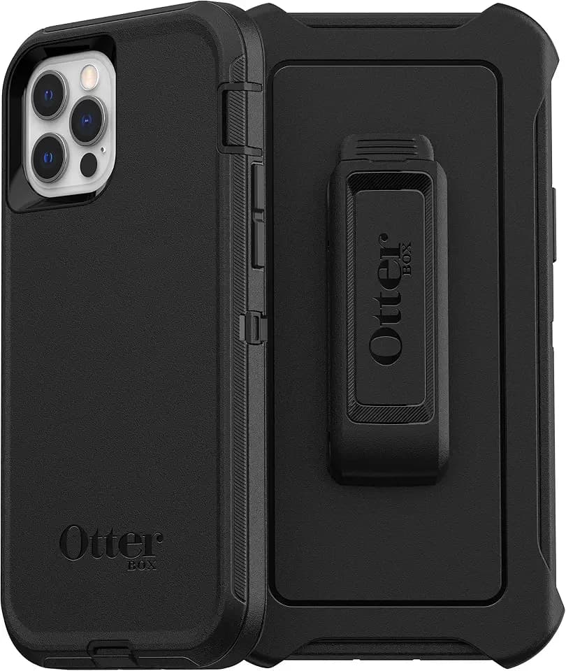 OtterBox Defender Series Schutzhülle für iPhone 12 und iPhone 12 Pro, Schwarz