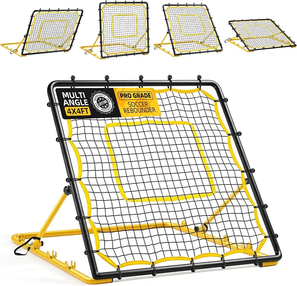 4-Angle Soccer Rebounder Net Portable Goal Rebound