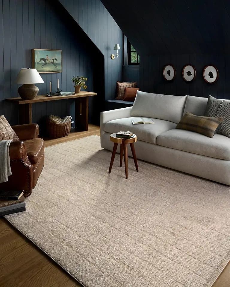 Loloi Chris Loves Julia Calvin Ivory/Oatmeal 5'-3" x 7'-6" Area Rug