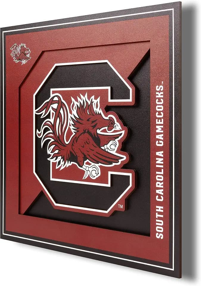 YouTheFan NCAA South Carolina Gamecocks 3D Logo Series Wall Art