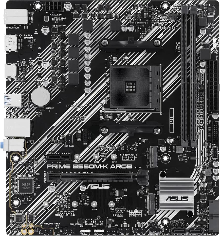 ASUS Prime B550M-K ARGB Gaming Mainboard Sockel AMD AM4