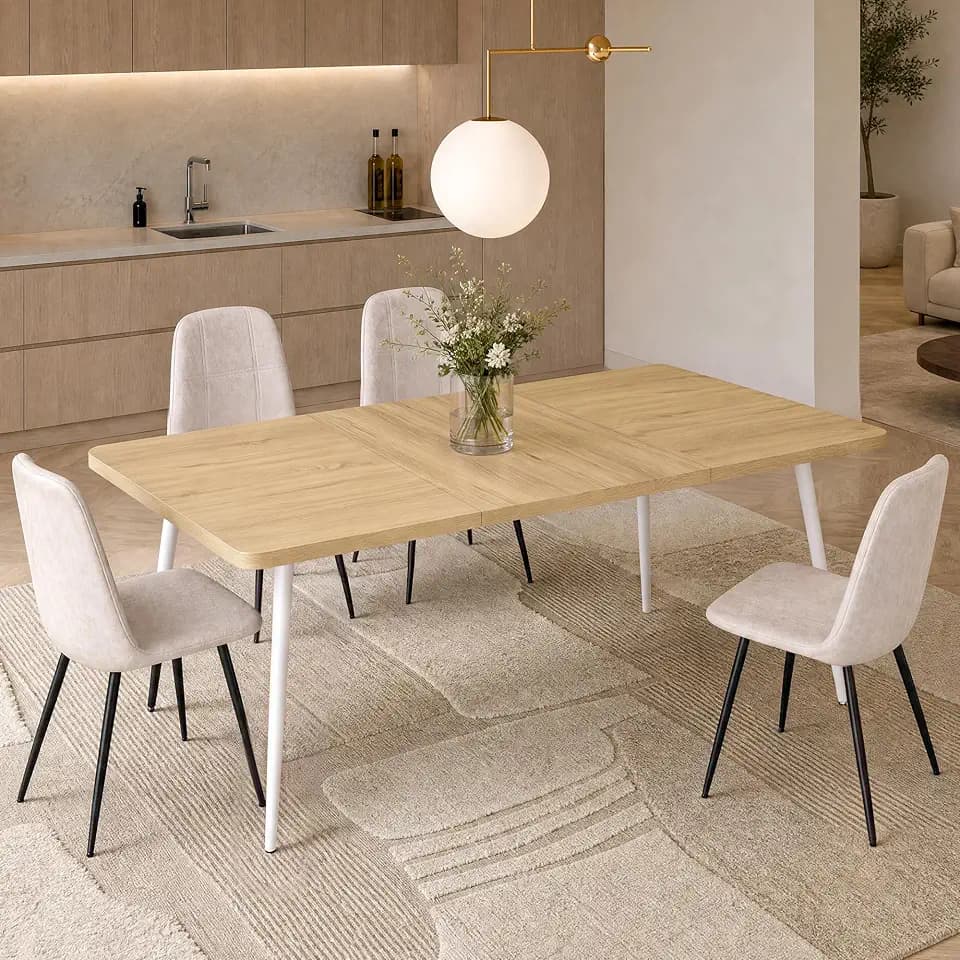 VASAGLE 70.9" Dining Table for 6-8 People, Modern Kitchen Table