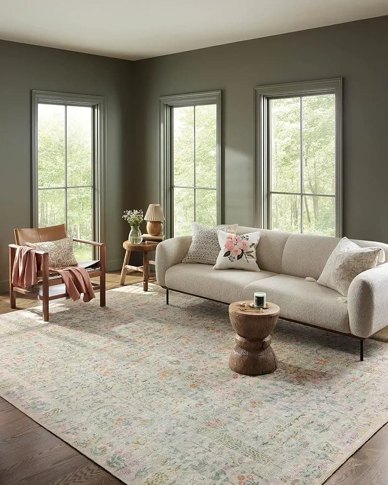 Loloi Rifle Paper Co Maison Khaki 5'-0" x 7'-6" Area Rug