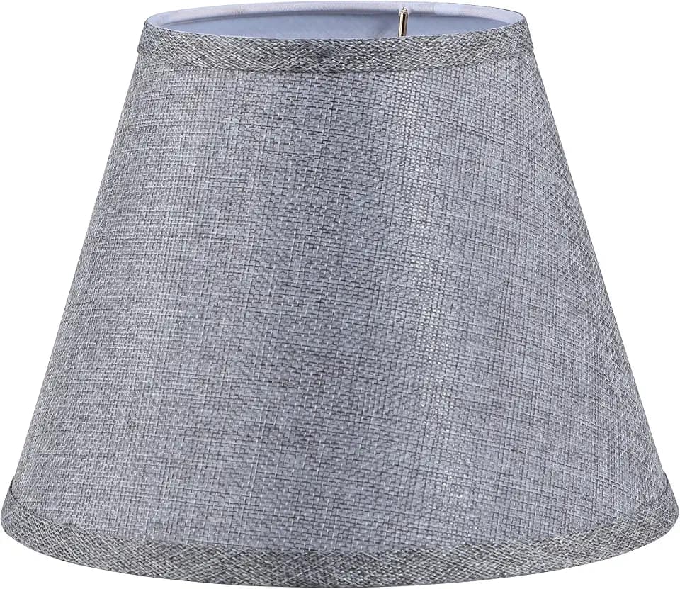 Aspen Creative 56034 Empire Uno Lamp Shade in Steel Gray, 5" Top x 9" Bottom x 7" Slant Height, Slip UNO 33mm