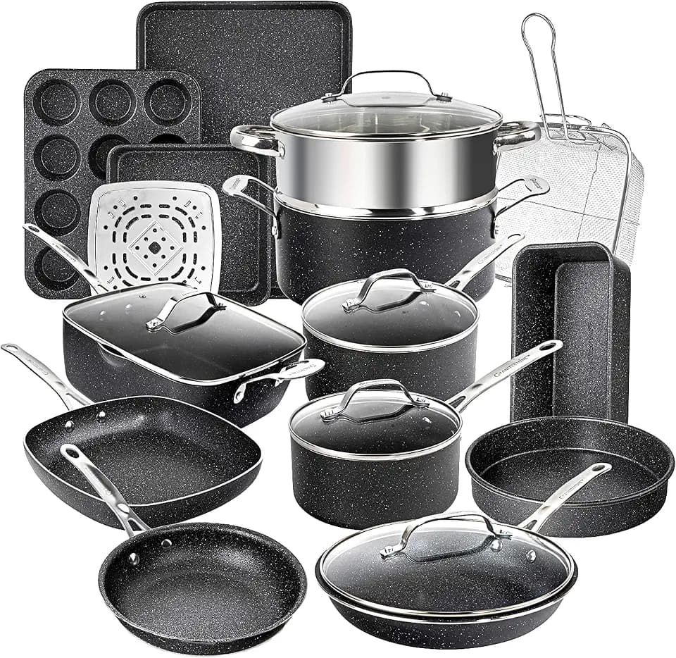 Granitestone 20 pc Pots and Pans Set Non Stick Cookware Set