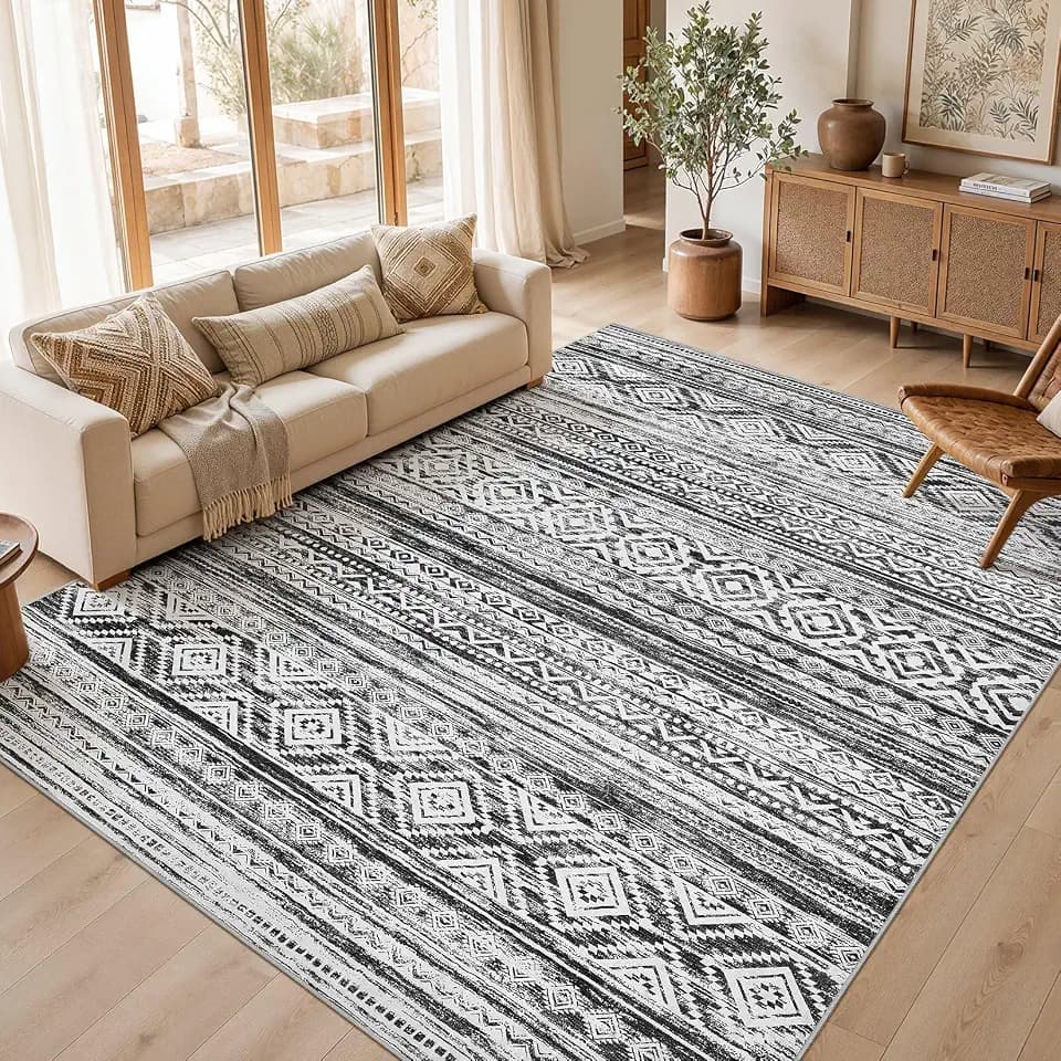 cotiled Boho 8x10 Area Rugs for Living Room: Large Moroccan Washable Rug