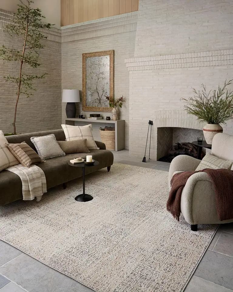 Loloi Amber Lewis Bexley Natural/Slate 2'-7" x 4' Accent Rug