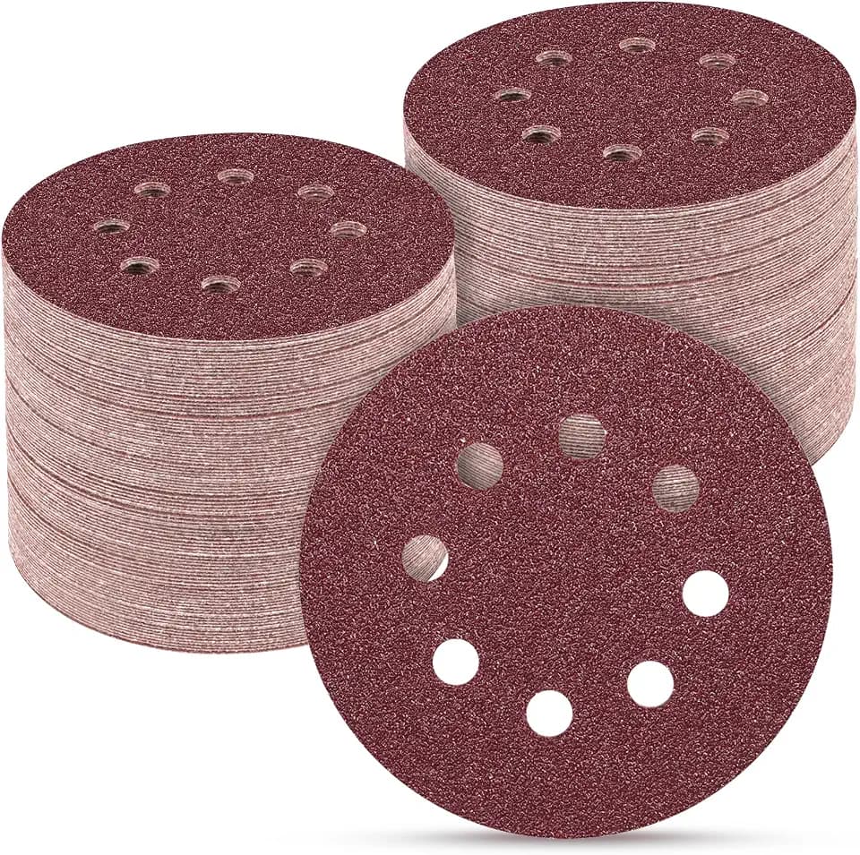100PCS 5 Inch Sanding Discs 40 Grit Sandpaper for Orbital Sander