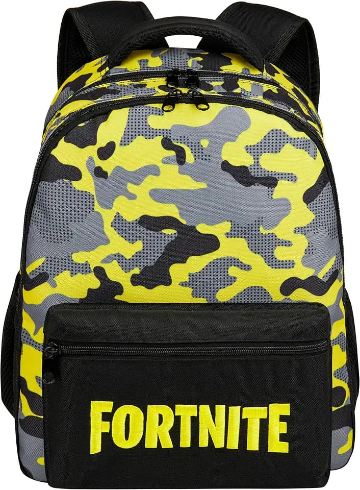 Fortnite Backpack for Kids Teens School Bookbag Travel Bag Rucksack for Vacation Sports Gifts for Kids (Yellow)