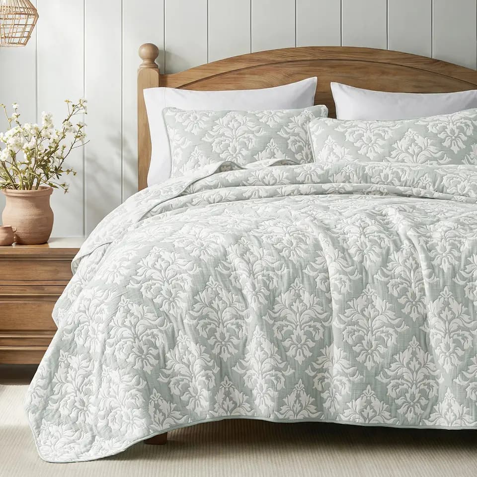 Exclusivo Mezcla Cotton Quilts Twin Size Sage Green
