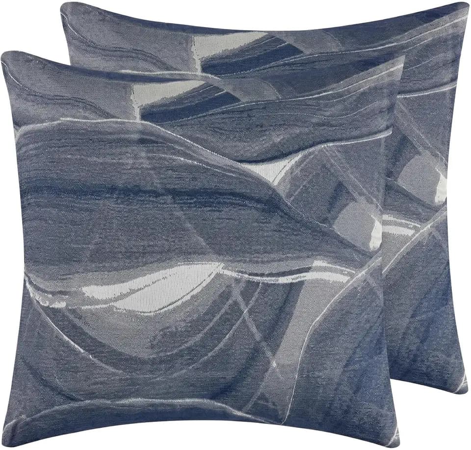 BLVD Eight Erling Decorative Throw Pillow with Insert (Cover + Insert Included) – 18"x 18" Down Alternative – Sofa & Bed Pillow for Couch, Living Room & Bedroom - CAL117 Compliant, 2 Pack