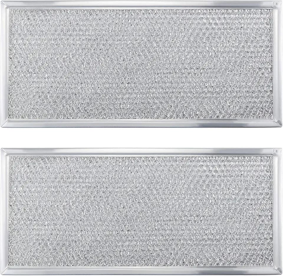 2026 Upgraded W10208631A Microwaves Grease Filter Approx. 13" x 6" by Beaquicy - Replacement for Whirlpool GE Microwaves - Pack of 2