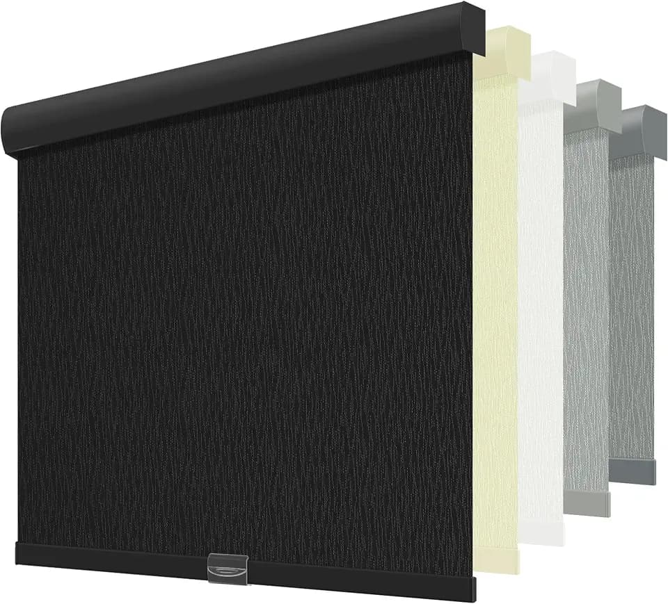 ChrisDowa Blackout Window Shades, Cordless Roller Blinds for Indoor Windows