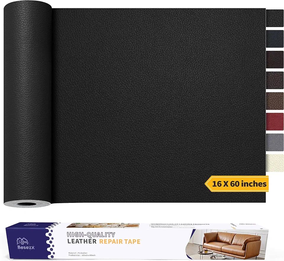 Leather Repair Patch Tape Kit, Self Adhesive Leather Repair for Furniture, Couch, Sofa, Car Seats,Office Chair,Vinyl Repair Kit.60inx16in