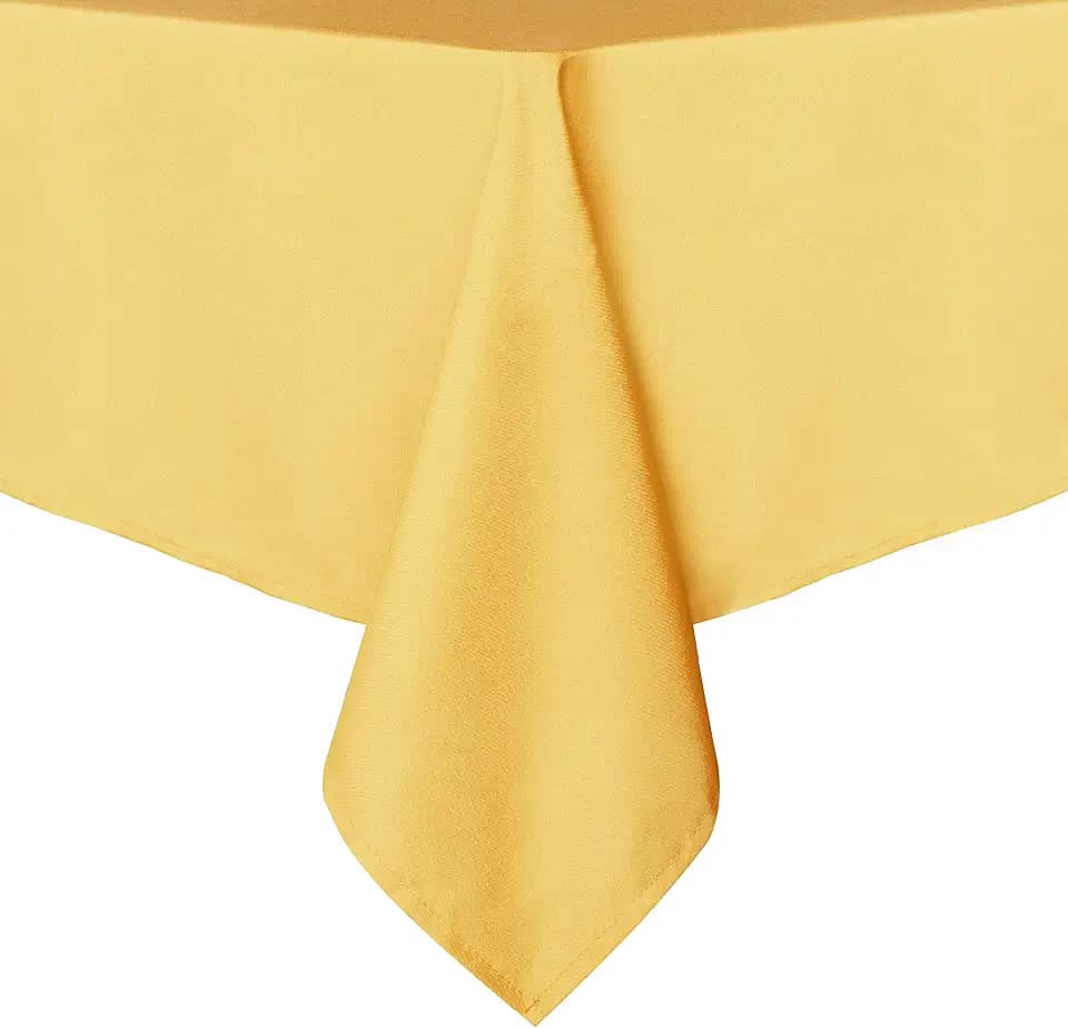 sancua Rectangle Tablecloth, 60 x 120 Inch, Yellow