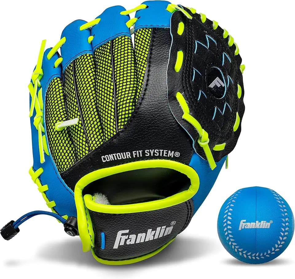 Franklin Sports Kids Baseball Glove - NeoGrip Boys + Girls Youth Tball Glove - Teeball, Baseball + Softball Mitt