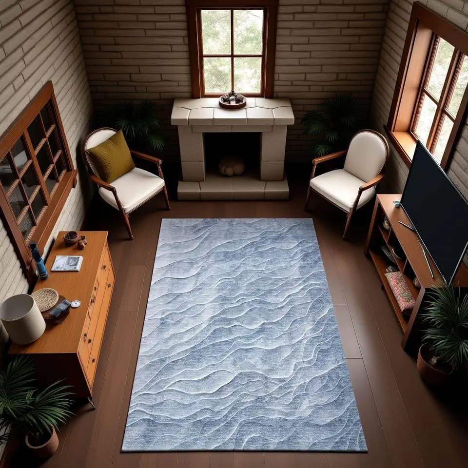 Addison Rugs Mayfield AMF1614 Denim 2'6" x 3'10" Indoor Premium Machine Washable Rug, Silky Soft, Easy Clean, Non Shedding, Bedroom, Living Room, Dining Room, Kitchen Rug