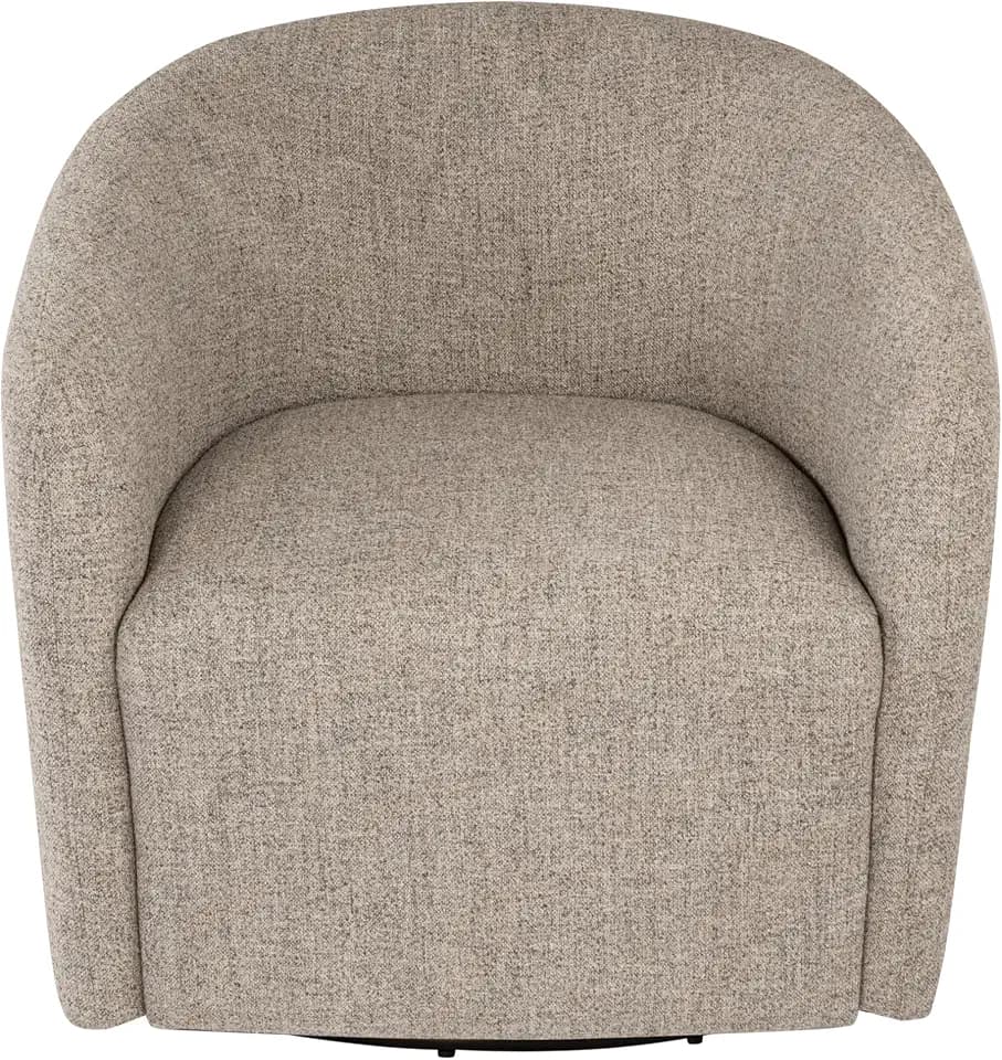 HomePop 360° Swivel Barrel Accent Chair - Midtone Gray Fabric